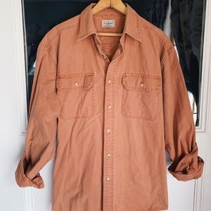 LL Bean sun washed canvas button down shirt